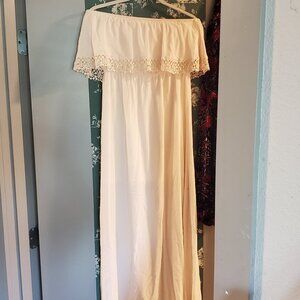 Strapless Boho Maxi Dress